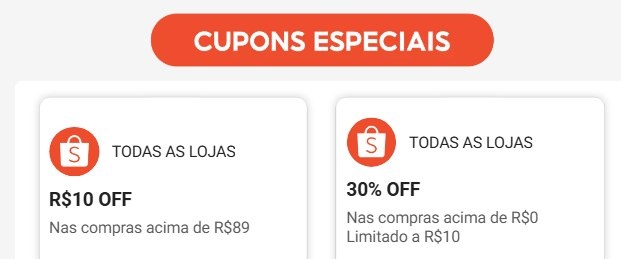 Novo Cupom Shopee