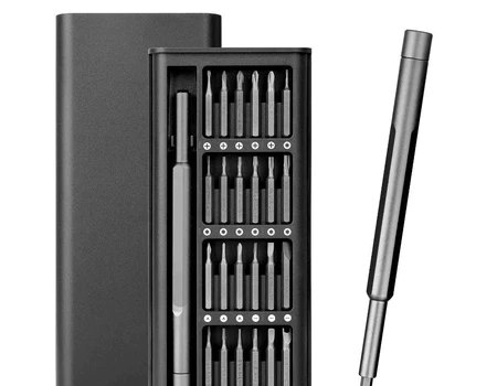 Kit Jogo Ferramenta Chave Magnética Precisão 24 Peças Pequenos Reparos Celular PC Notebook Óculos