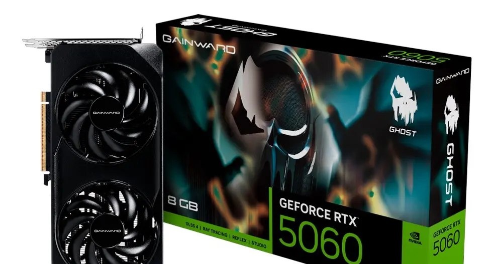 RTX 5060 Placa de Vídeo Gainward RTX5060 Ghost 8GB GDDR7 Nvidia 128 bit
