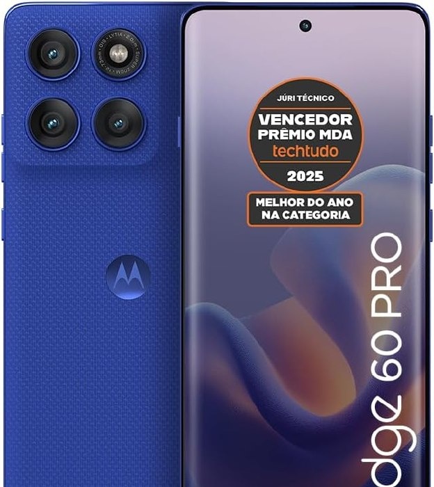 Smartphone Motorola Edge 60 Pro 5g - 256gb 24gb 12gb Ram12gb Ram Boost Tela Quad-curve Moto Ai 50mp Sony Camera Ultrarresistencia Militar Ip68  Ip69 - Azul Edge60
