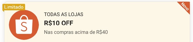 NOVO CUPOM SHOPEE
