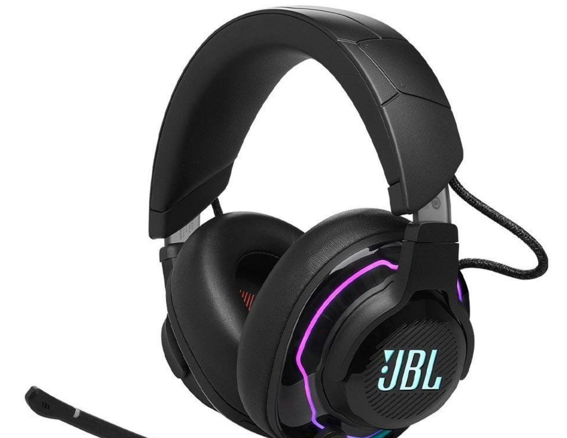 Headset Gamer Sem Fio JBL Quantum 910 Wireless RGB, Hi-Res e ANC, PS5 e PC, Preto - JBLQ910WLBLK