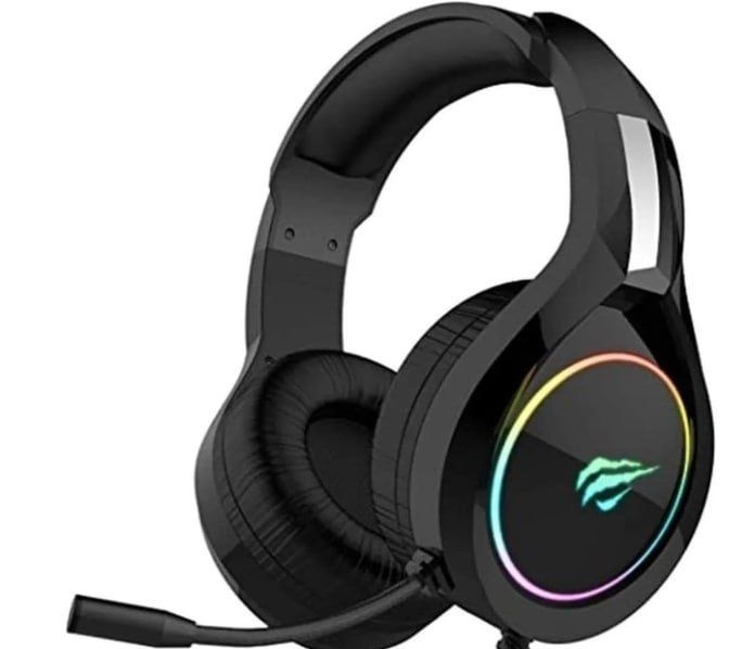 Havit Headphone Fone de Ouvido H2232d, Gamer, Iluminação RGB, com Microfone, Falante de 50mm, Conector 3.5mm, HAVIT, HV-H2232d, Cabo USB para Iluminação