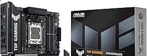 Asus TUF GAMING B850M-E WIFI Placa Mãe AM5 DDR5 HDMI M.2 USB 3.2  Placa-mãe AM5 com Wi-Fi integrado, suporte DDR5 e armazenamento M.2 para sistemas modernos e expansíveis.