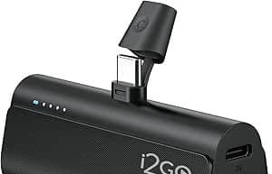 I2GO, Carregador Portátil Power Bank, Pocket, 5000mAh, Não Necessita Cabos, Modelo USB-C