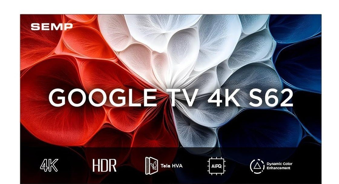 Smart TV Semp 43 Polegadas LED Hva 4K S62 WiFi Bluetooth Google TV 3 HDMI HDR10 Dolby Audio 43S62