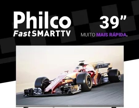 Smart TV Philco P39CRA 39 Full HD DLED Cinza com Roku Tv Bivolt