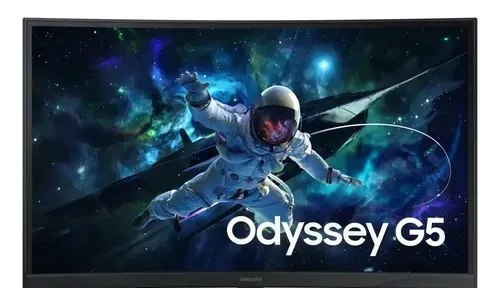 Monitor Gamer Samsung Odyssey G5, 27 , Qhd, 165hz Cor Preto  VA