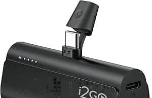 I2GO, Carregador Portátil Power Bank, Pocket, 5000mAh, Não Necessita Cabos, Modelo USB-C