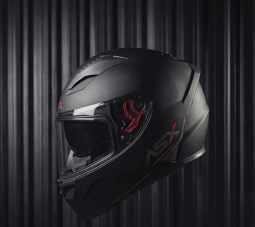 Capacete Moto Asx City Solid Sv Visor Solar Cores Cor Preto Grafite Fosco Com Óculos Interno
