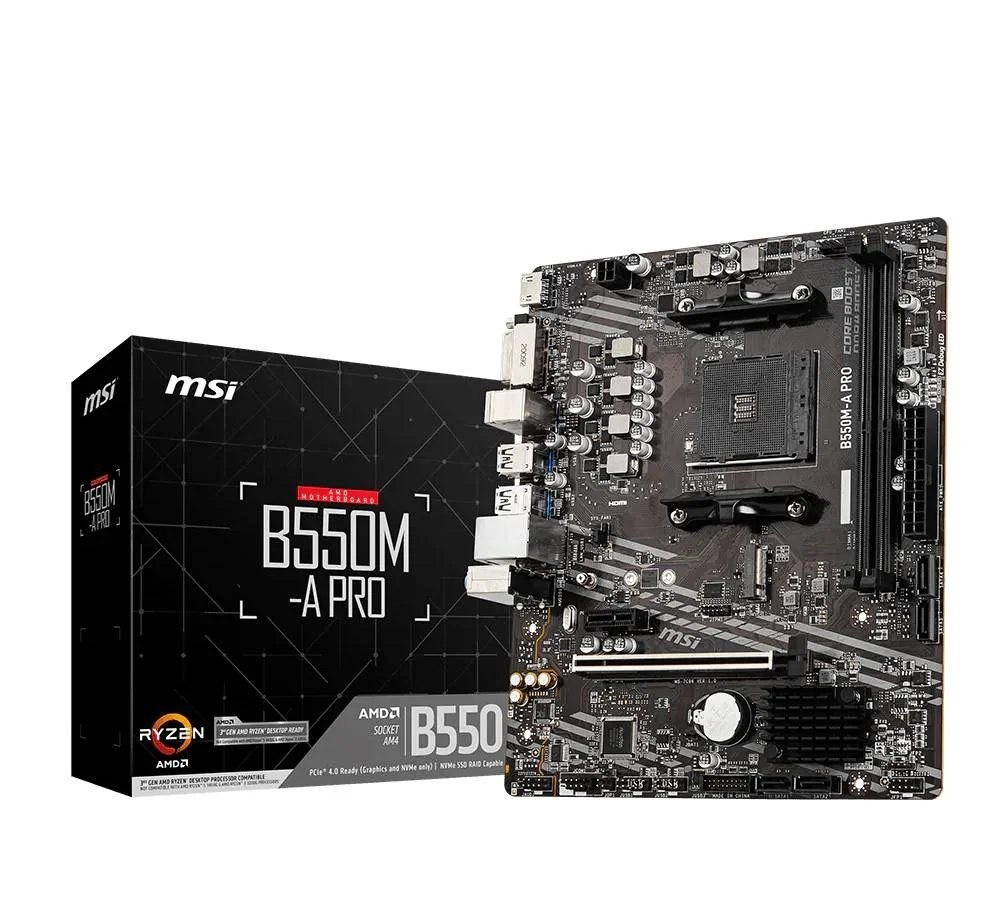 Placa Mãe Msi B550m-a Pro Am4 2xDDR4 Chipset Amd B550 Matx