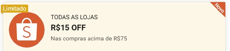 NOVO CUPOM SHOPEE