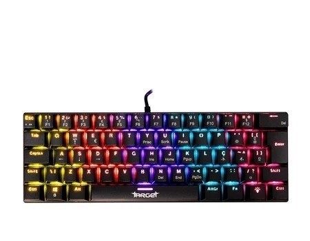 Teclado Mecanico TGT Sherman V3 C1, Rainbow, ABNT2, Switch Marrom, Preto, TGT-SHRC-BR01