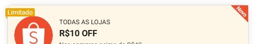 Novo Cupom Shopee