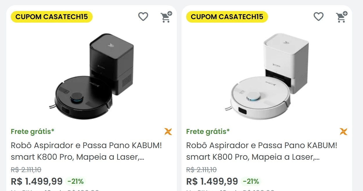 Novo Cupom Kabum em Robô Aspirador
