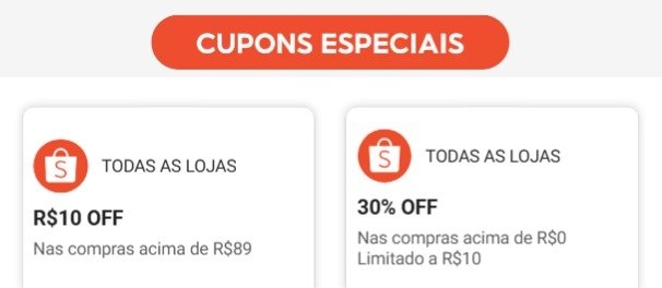 Novo Cupom Shopee
