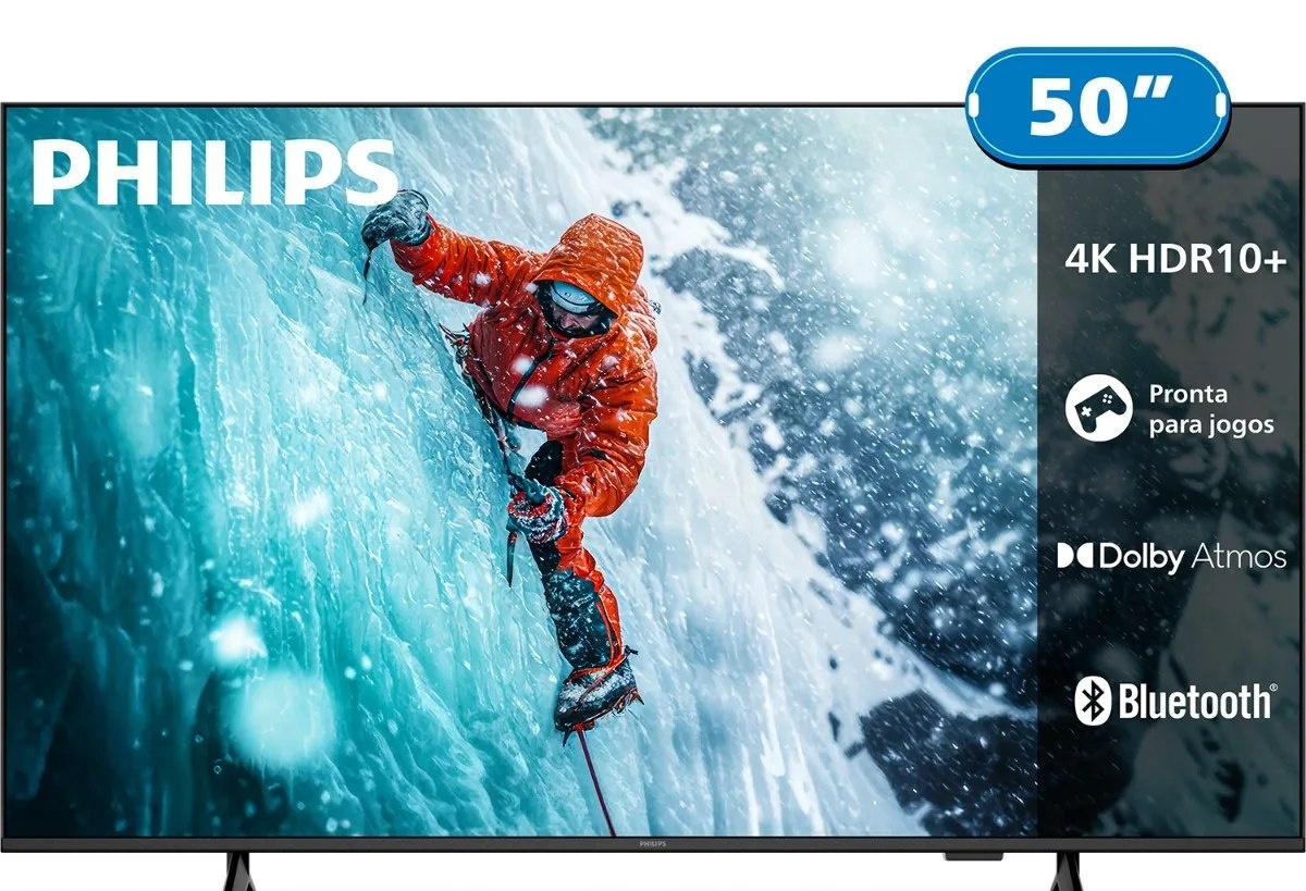 Smart Tv Philips 50 4k 50pug7300 Comando De Voz Bluetooth