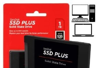 SSD 1TB Sata 3.0 6 GBs Interno SanDisk Plus SDSSDA-1T00-G27 2,5 Polegadas Velocidade de Leitura Até 535 MBs e Gravação Até 350 MBs Preto