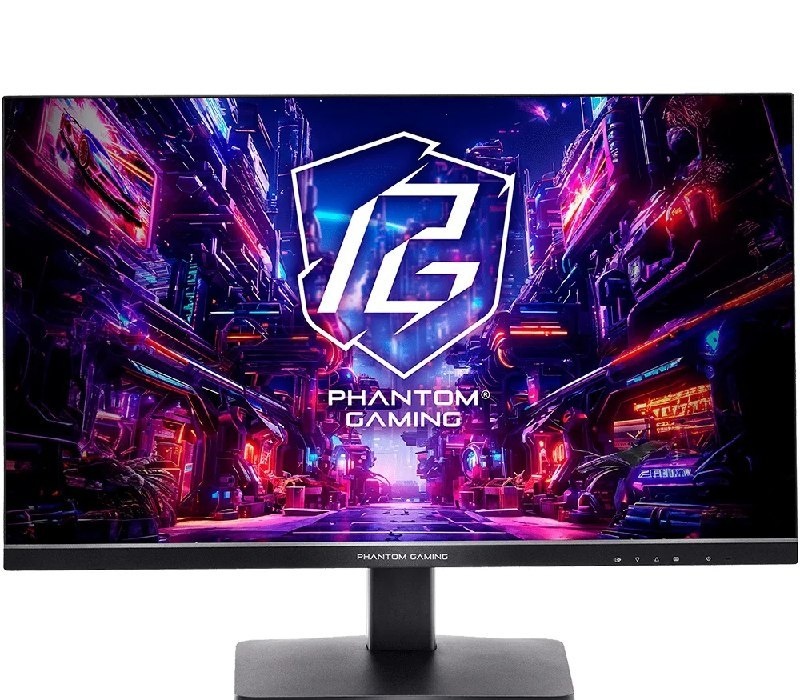 Monitor Gamer ASRock Phantom 27, QHD, 180Hz, 1ms, IPS, FreeSync Premium, HDR 400, DisplayPort e HDMI, Preto - PG27QFT1B