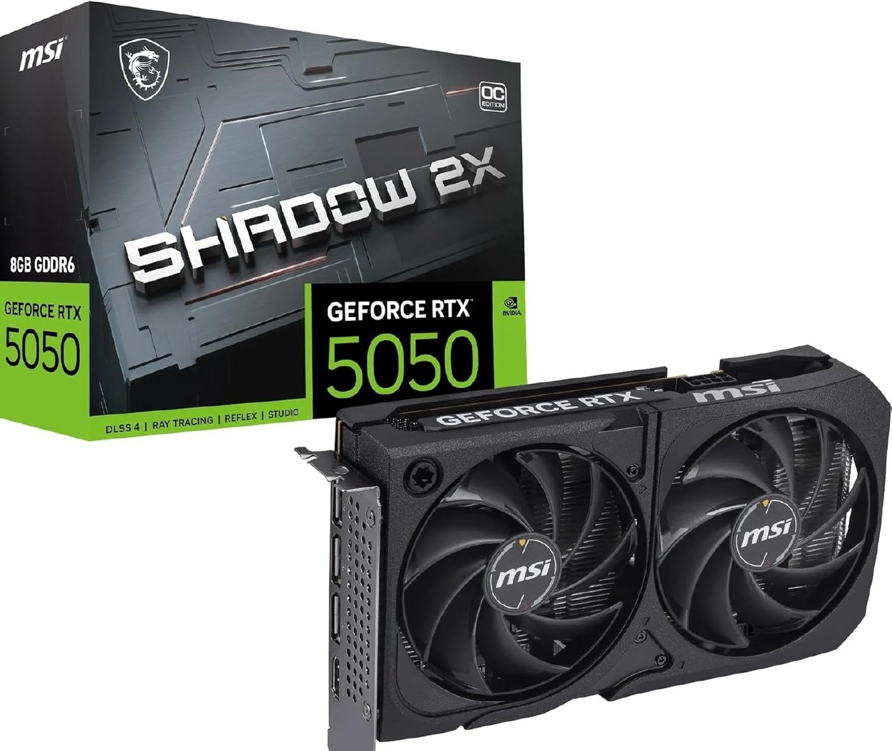 RTX 5060 Placa de Vídeo MSI GeForce RTX 5060 Shadow 2X OC 8GB GDDR7 128-bit