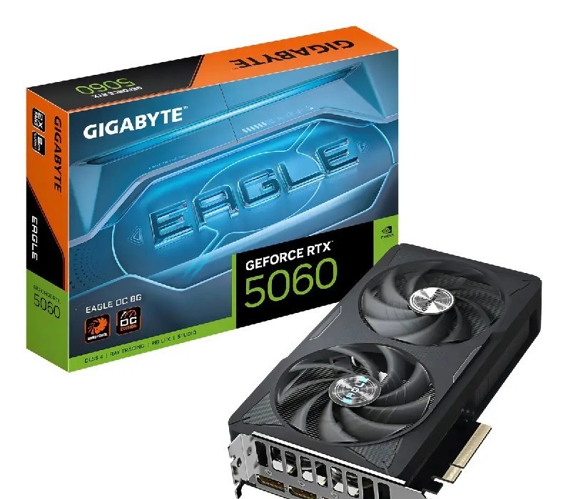 RTX 5060 Placa De Vídeo Gigabyte RTX5060 Eagle Oc 8gb Gddr7 128bits
