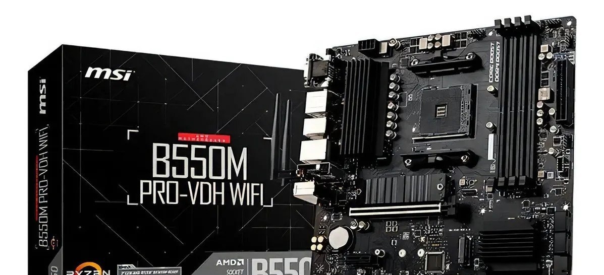 Placa Mae MSI B550m Pro-vdh Wifi DDR4 Socket AM4 Wi-fi