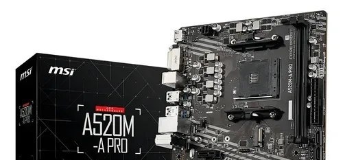 Placa-mãe Msi A520m-a Pro Am4 Matx Ddr4 Hdmi Dvi M.2