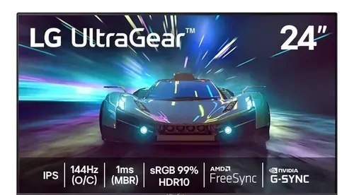 Monitor LG UltraGear 24G411A-B 24,FHD, 144Hz, 1ms MBR, NVIDIA G-SYNC, AMD FreeSync, HDR10