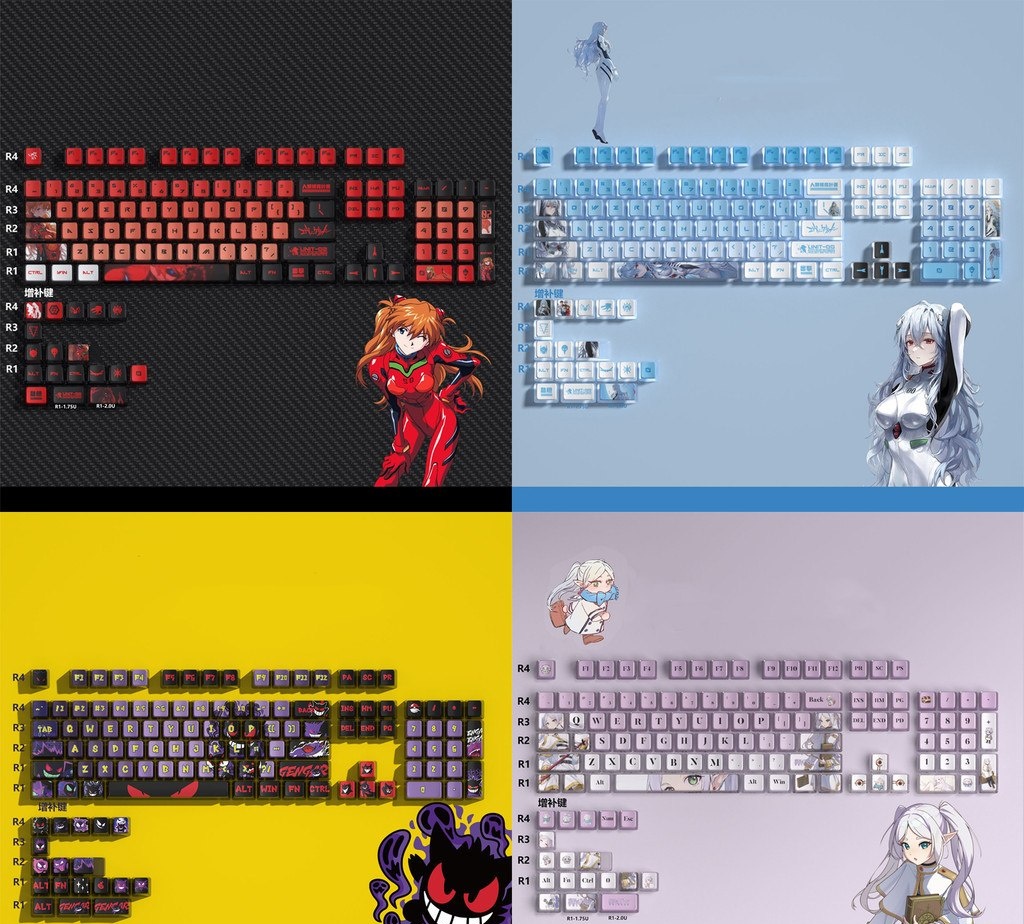 Keycaps Anime CS, Kuromi, Pokémon, etc