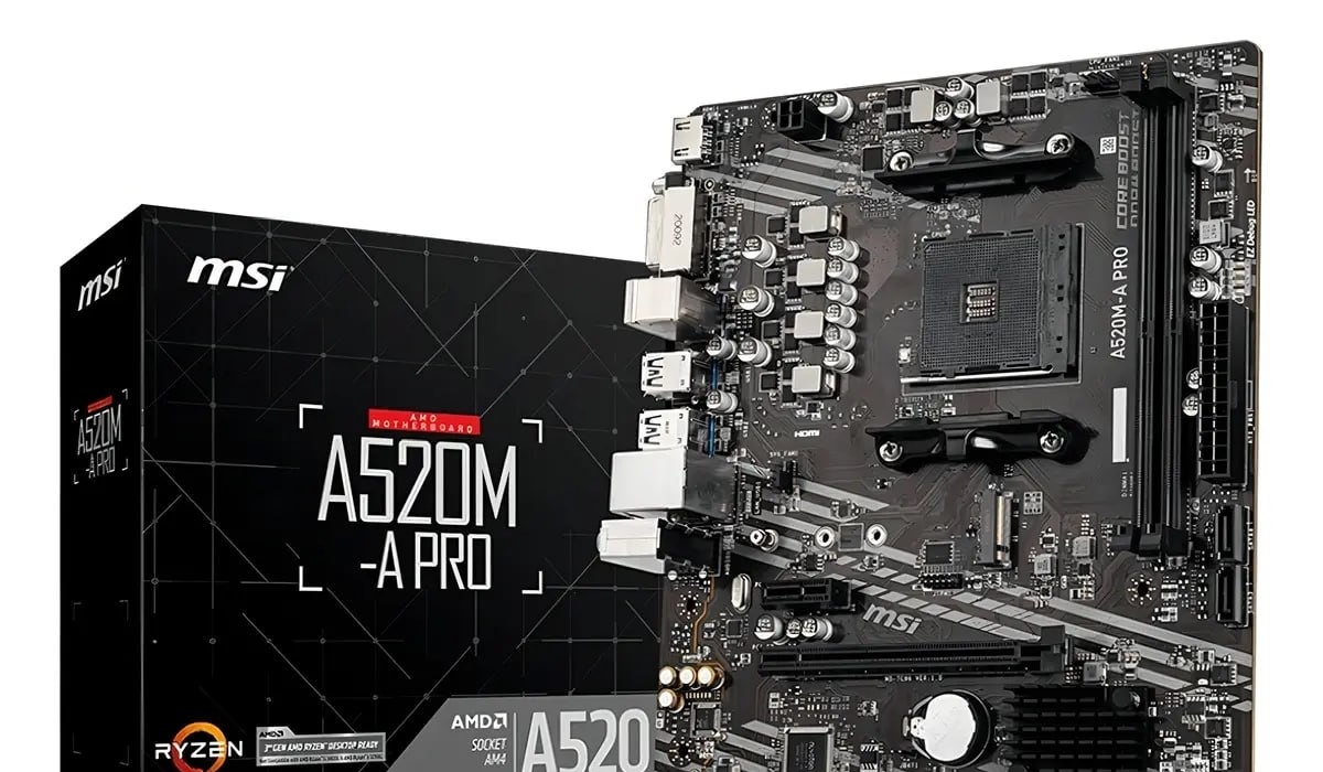 Placa-mãe Msi A520m-a Pro Am4 Matx Ddr4 Hdmi Dvi M.2