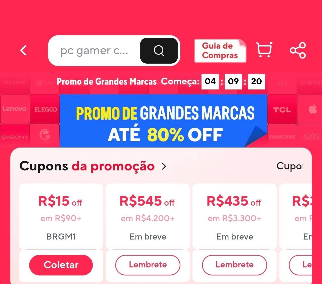 Pessoal, meia noite mega evento de promo no Aliexpress em!