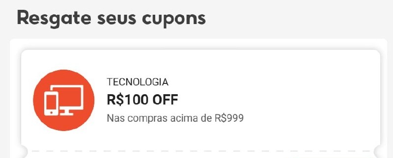 R100 OFF em R999