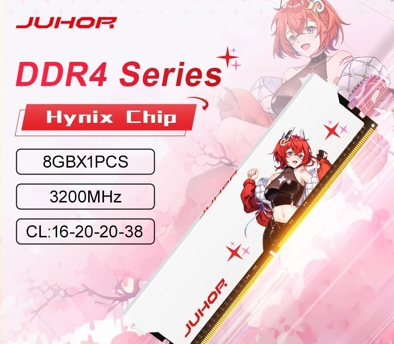 Memória Desktop de Alto Desempenho Juhor DDR4 8GB 3200MHz CL16