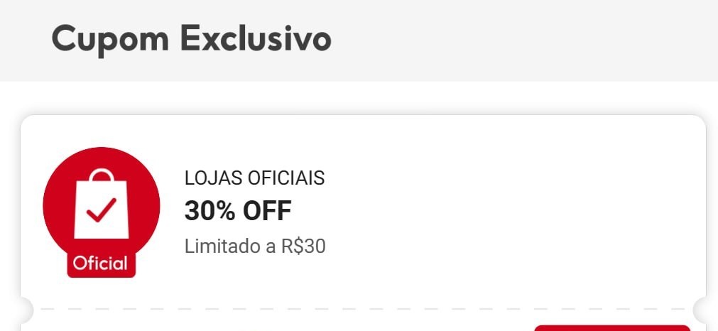 Novo Cupom 30 Shopee