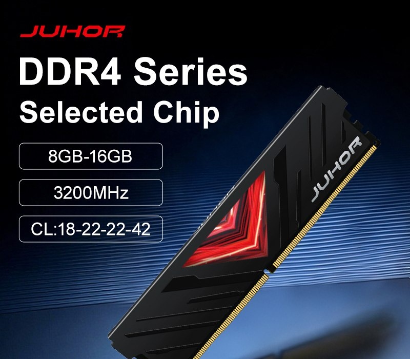 Memória Ram JUHOR Black DDR4 8GB 3200MHz memoria preta