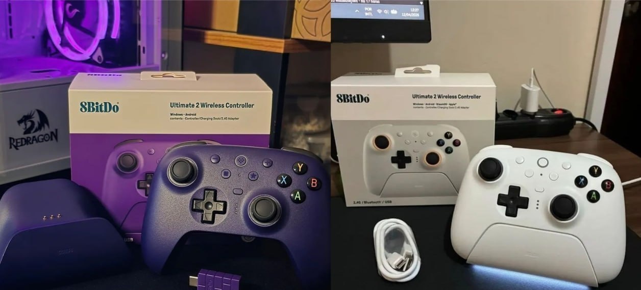 Controle 8BitDo Sem Fio Ultimate 2 TMR