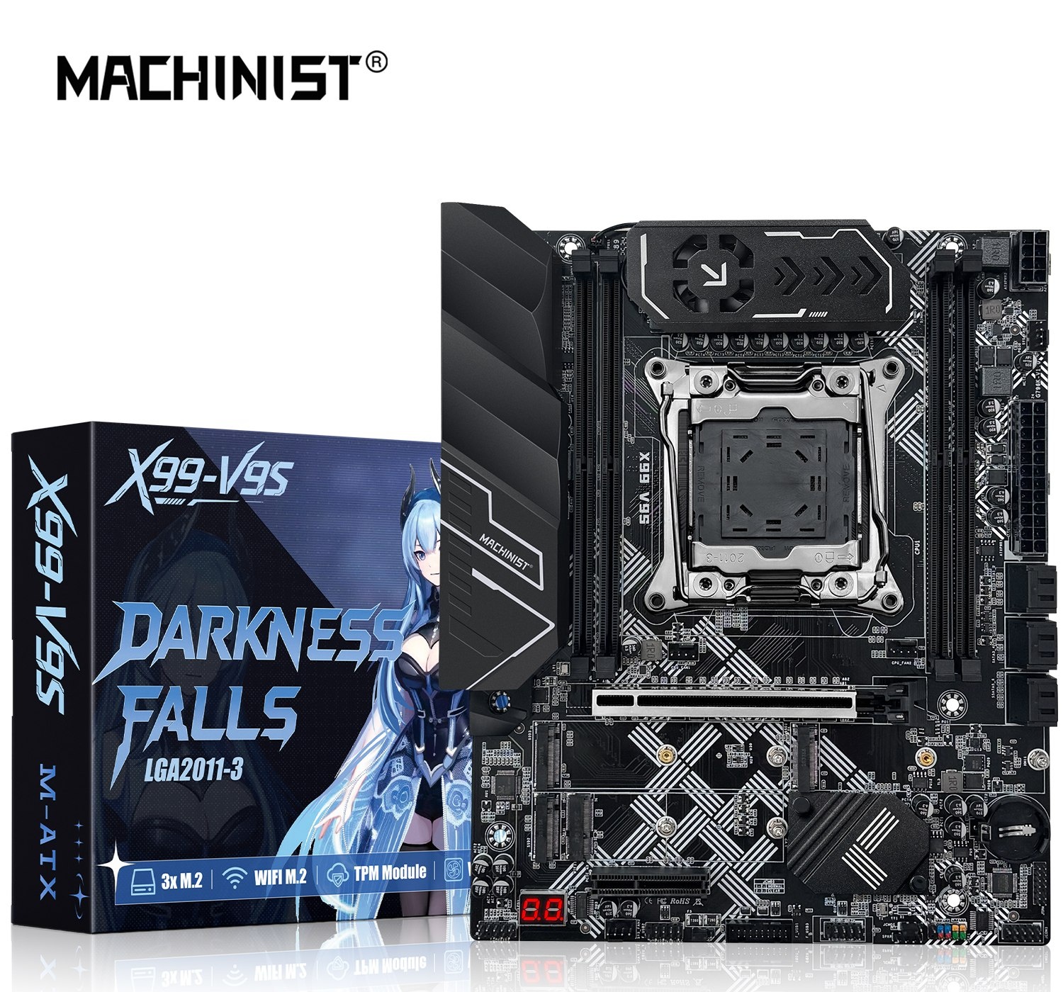 MACHINIST X99 V9S, Quad Channel, Chipset C612, Tpm 2.0, Secure Boot