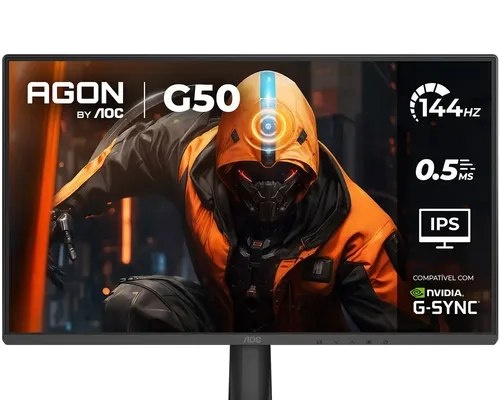 Monitor Gamer AOC Agon G50 24 144hz 0,5ms 24g50f Preto 127220v