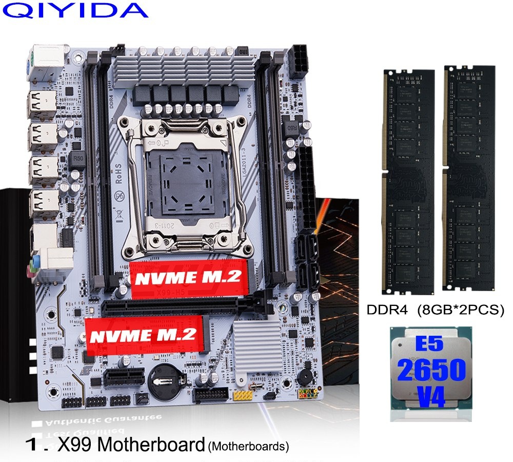 Placa mãe Qiyida X99 H5
