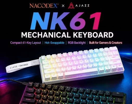 Teclado Mecanico Ajazz X Nacodex NK61, Switch Red