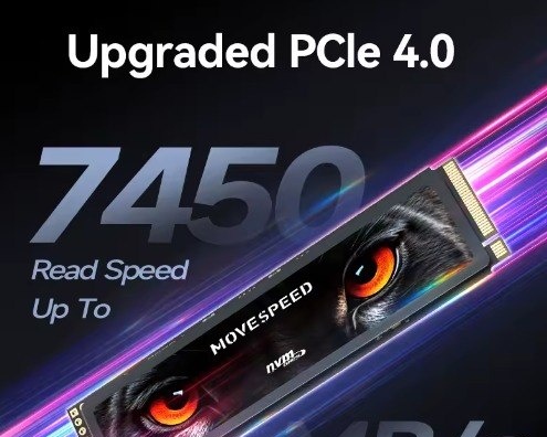 Movespeed 1TB  7450 mbs ssd nvme m2 pcie 4.0x4 2280 PS5