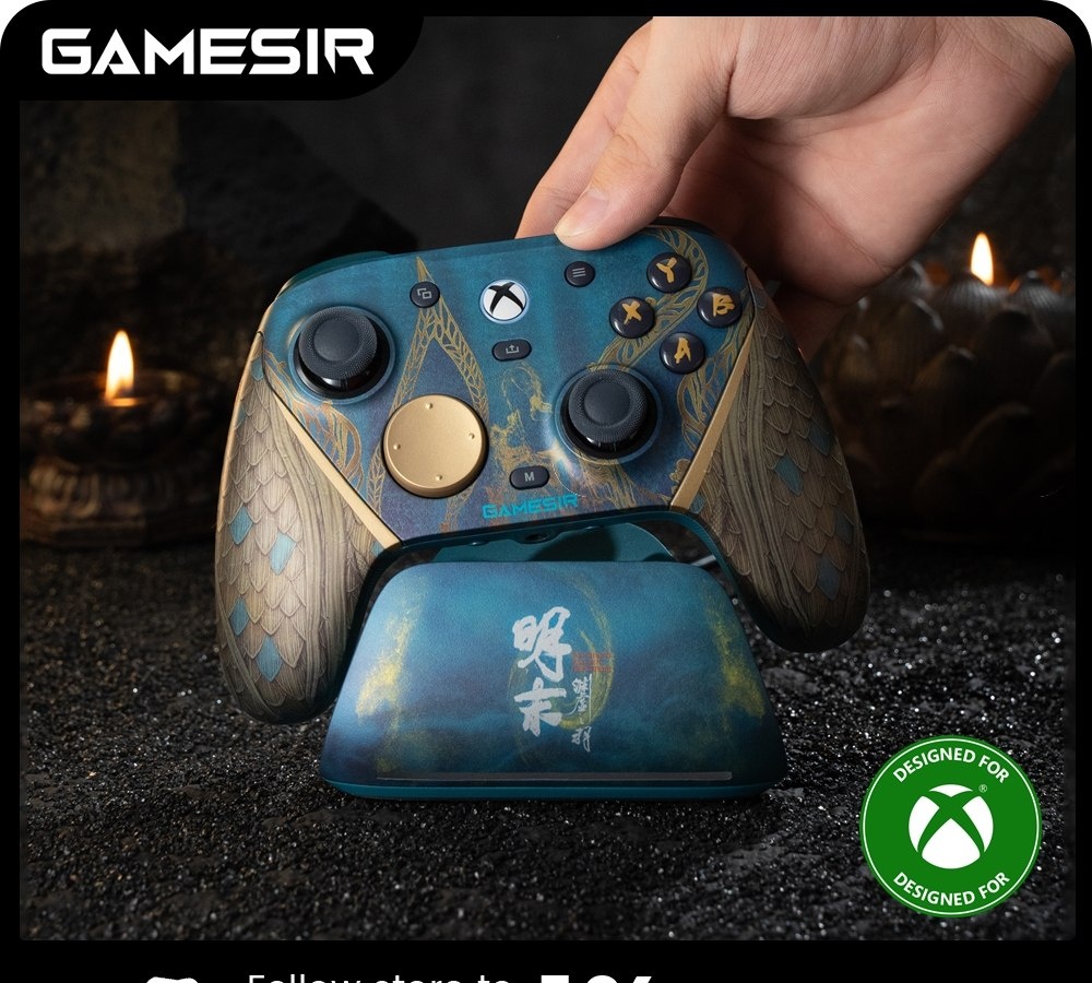 Controle GameSir G7 Pro Wuchang para Xbox  Base de Carregamento, Joystick TMR, Gatilho com Efeito Hall, Faceplate Intercambiável