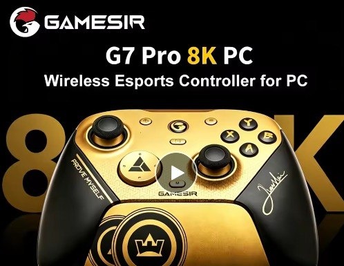 Controle Sem Fio Gamesir G7 Pro 8K Edição Champion para PC, Gamepad para Jogos de Esports com Taxa de Polling de 8000Hz e Resposta Ultra Rápida 44