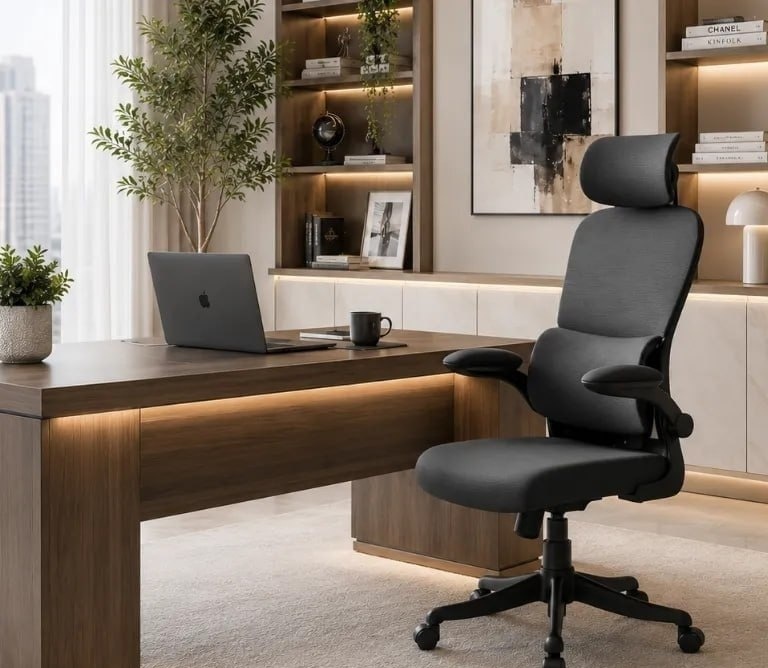Cadeira Escritório Ergonômica Maat Brand Com Suporte Lombar