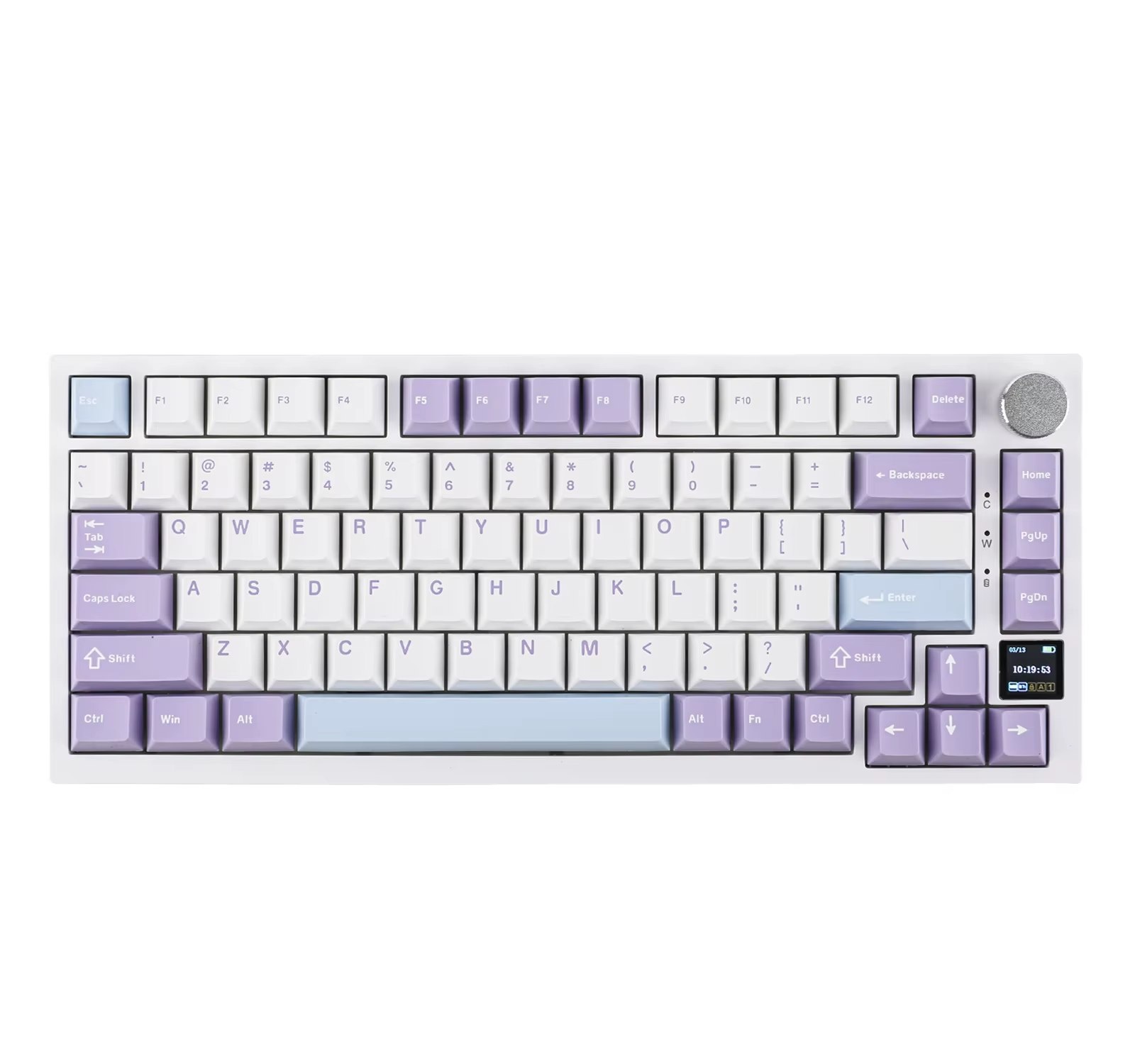 Teclado Gamer Ajazz AK820 Pro Mecânico Sem Fio Trimode Hot-Swap Layout ANSI US 75 RGB ak820pro mecanico knob volume e telinha com telinha