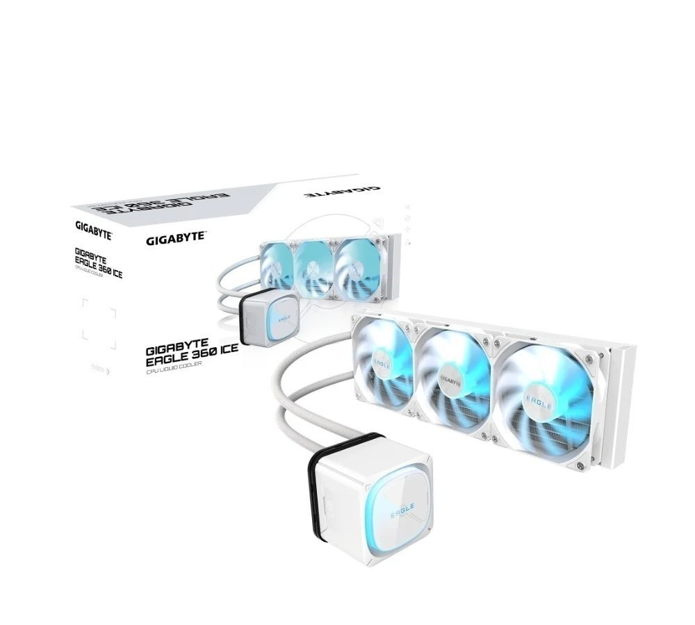 Water Cooler Gigabyte Eagle 360 Ice, ARGB, 360mm, AMD e Intel, Branco - GP-GIGABYTE EAGLE 360I
