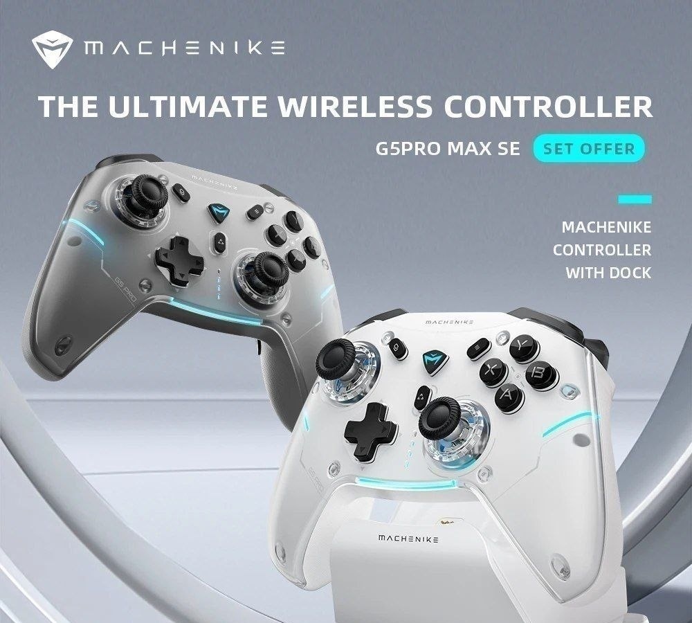 Controle Machenike G5 Pro Max SE com Hall Effect, Base de carregamento e RGB