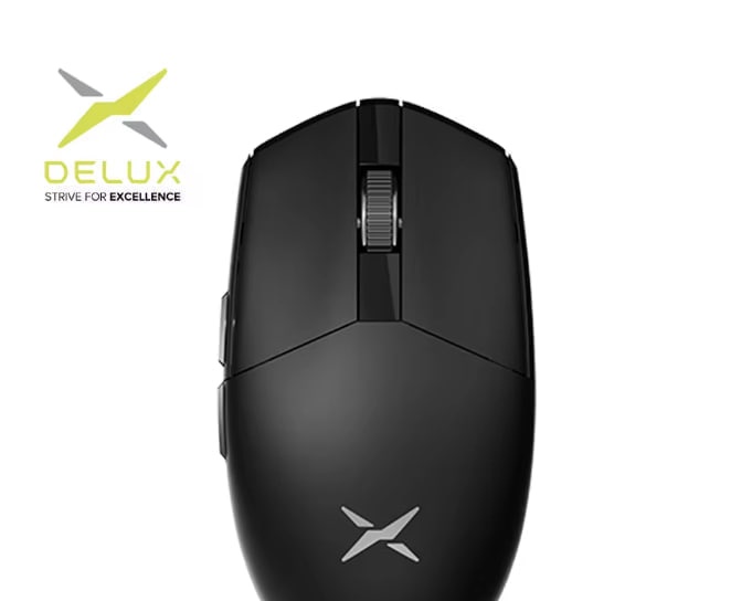 Mouse Gamer sem fio Delux M200, 1000Hz, PAW3311
