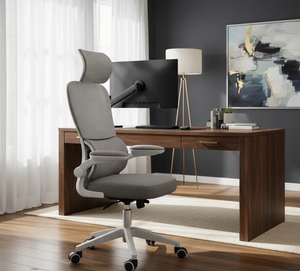 Cadeira Escritório Ergonômica Genebra G500 Luvinco Cor Cinza
