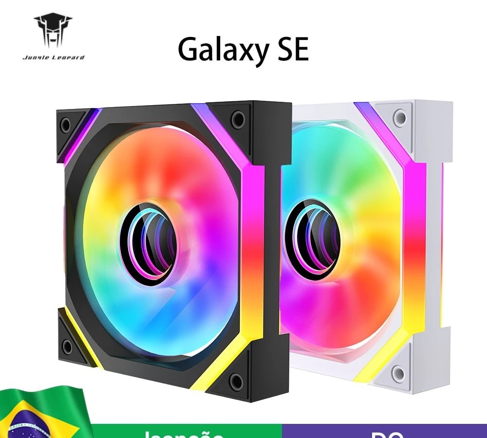 4x Ventoinha Jungle Leopard Galaxy SE 120mm ARGB 800-1850RPM